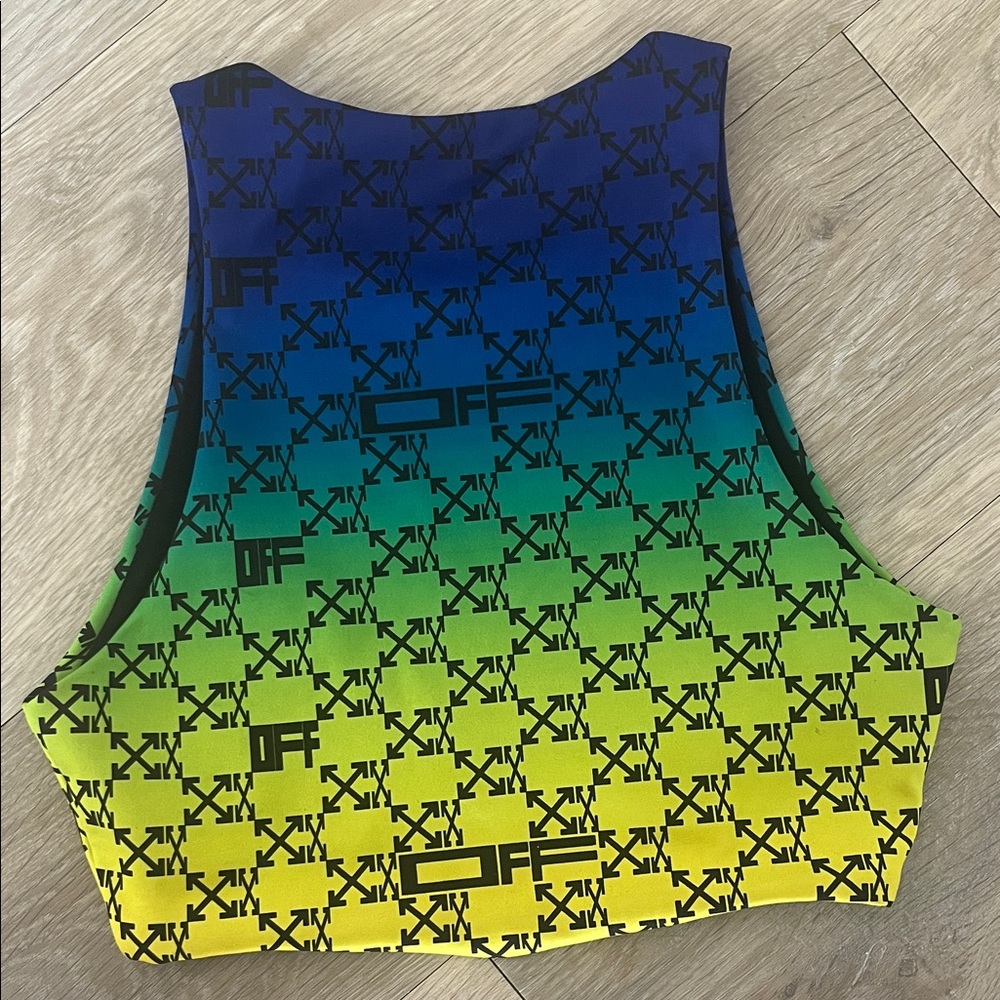 Off-White Multicolor Gradient Crop Top - image 2